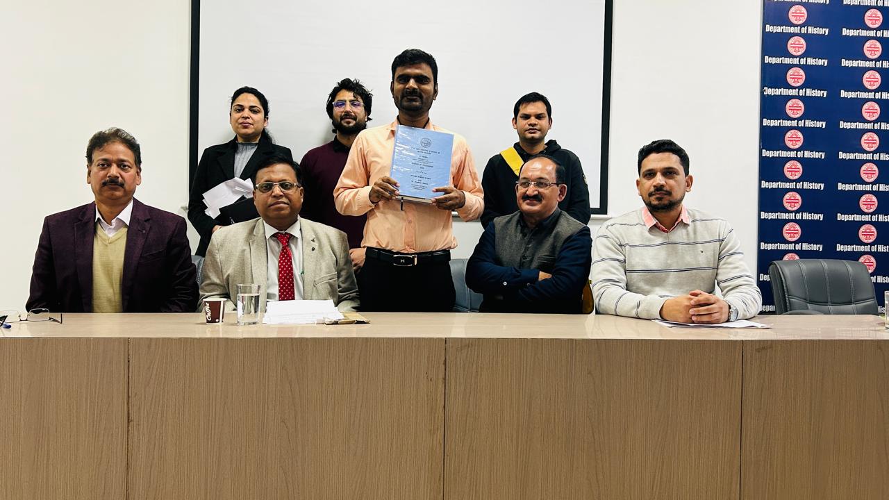 Shri Uttam Kumar Verma, a visually impaired PhD scholar successfully defended his thesis at Panjab University
